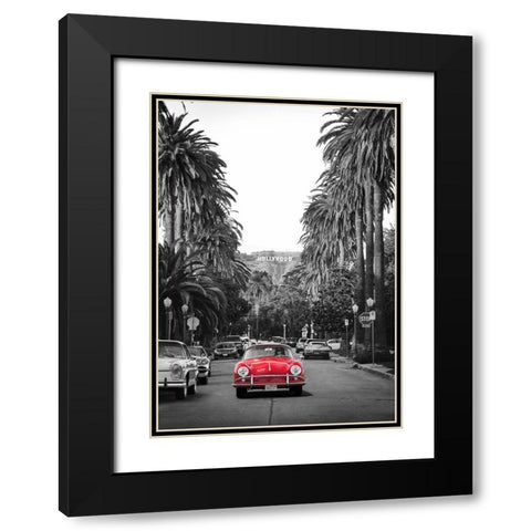 Boulevard in Hollywood Black Modern Wood Framed Art Print with Double Matting by Gasoline Images