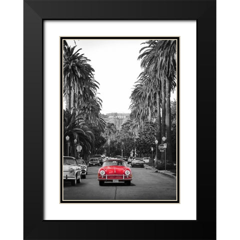 Boulevard in Hollywood Black Modern Wood Framed Art Print with Double Matting by Gasoline Images