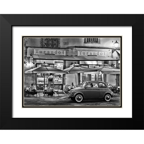 Italian Beauty - BW Black Modern Wood Framed Art Print with Double Matting by Gasoline Images