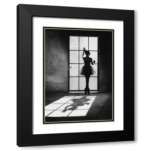 Twilight Dancer Black Modern Wood Framed Art Print with Double Matting by Lauren, Julian