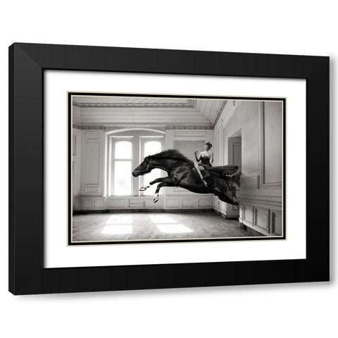 Aperitif - BW Black Modern Wood Framed Art Print with Double Matting by Lauren, Julian