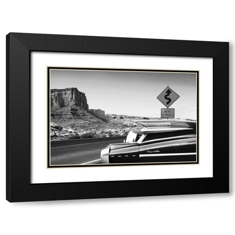 Coupe de Ville - BW Black Modern Wood Framed Art Print with Double Matting by Gasoline Images
