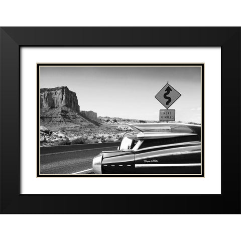 Coupe de Ville - BW Black Modern Wood Framed Art Print with Double Matting by Gasoline Images