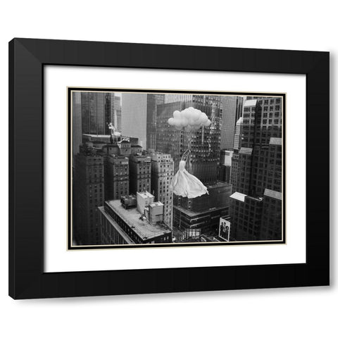 Head over Heels Black Modern Wood Framed Art Print with Double Matting by Lauren, Julian