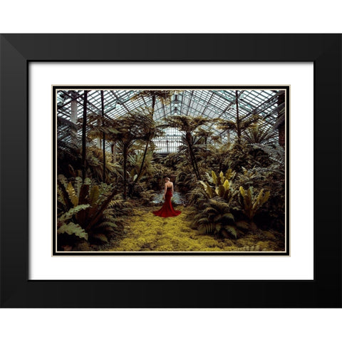 Unconventional Womenscape #2-Jardin dHiver Black Modern Wood Framed Art Print with Double Matting by Lauren, Julian