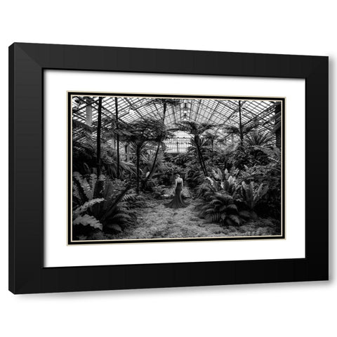 Unconventional Womenscape #2-Jardin dHiver (BW) Black Modern Wood Framed Art Print with Double Matting by Lauren, Julian