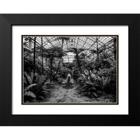 Unconventional Womenscape #2-Jardin dHiver (BW) Black Modern Wood Framed Art Print with Double Matting by Lauren, Julian