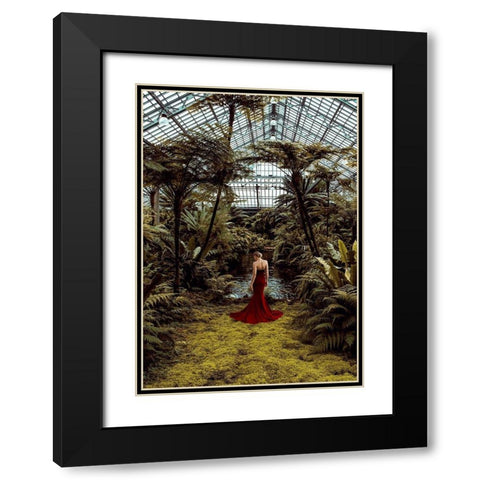 Unconventional Womenscape #2-Jardin dHiver (detail) Black Modern Wood Framed Art Print with Double Matting by Lauren, Julian