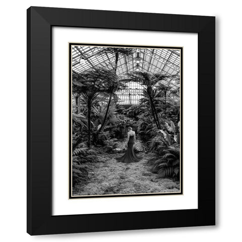 Unconventional Womenscape #2-Jardin dHiver-detail (BW) Black Modern Wood Framed Art Print with Double Matting by Lauren, Julian