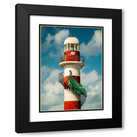 Unconventional Womenscape #4 Black Modern Wood Framed Art Print with Double Matting by Lauren, Julian
