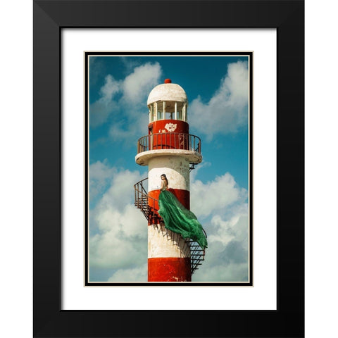 Unconventional Womenscape #4 Black Modern Wood Framed Art Print with Double Matting by Lauren, Julian
