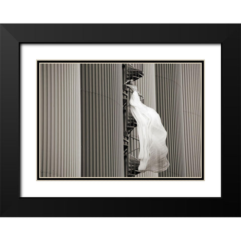 Unconventional Womenscape #5 (BW) Black Modern Wood Framed Art Print with Double Matting by Lauren, Julian