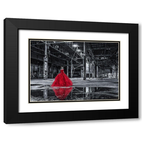 Unconventional Womenscape #8-The Factory Black Modern Wood Framed Art Print with Double Matting by Lauren, Julian