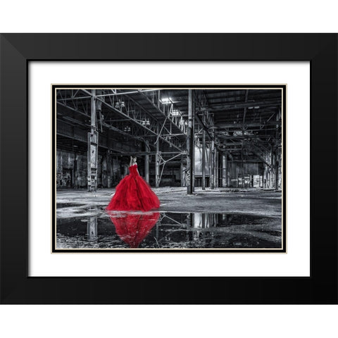 Unconventional Womenscape #8-The Factory Black Modern Wood Framed Art Print with Double Matting by Lauren, Julian