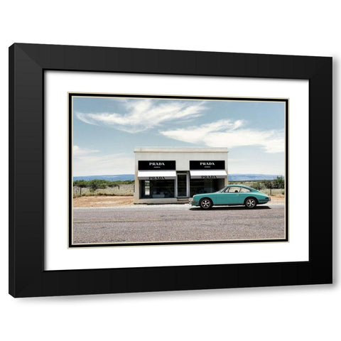 Marfa-Texas Black Modern Wood Framed Art Print with Double Matting by Lauren, Julian
