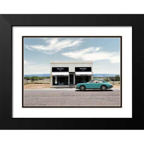 Marfa-Texas Black Modern Wood Framed Art Print with Double Matting by Lauren, Julian