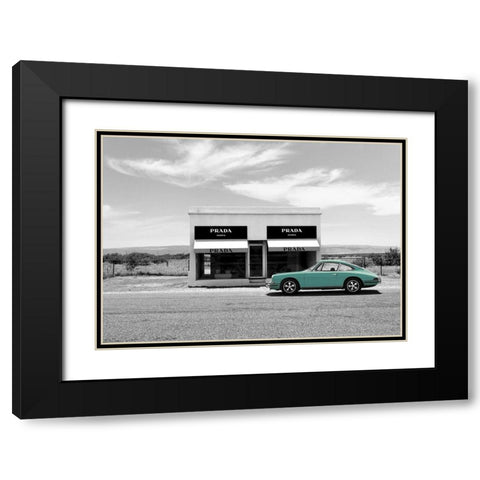 Marfa-Texas (BW) Black Modern Wood Framed Art Print with Double Matting by Lauren, Julian
