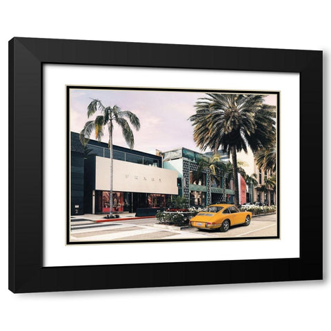 Rodeo Drive-Beverly Hills-California Black Modern Wood Framed Art Print with Double Matting by Lauren, Julian