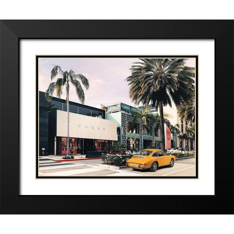Rodeo Drive-Beverly Hills-California Black Modern Wood Framed Art Print with Double Matting by Lauren, Julian