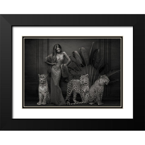 Attitude Black Modern Wood Framed Art Print with Double Matting by Lauren, Julian