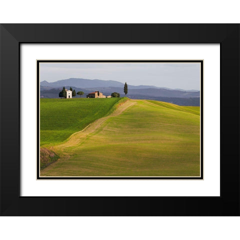 Val dOrcia-Siena-Tuscany Black Modern Wood Framed Art Print with Double Matting by Pangea Images