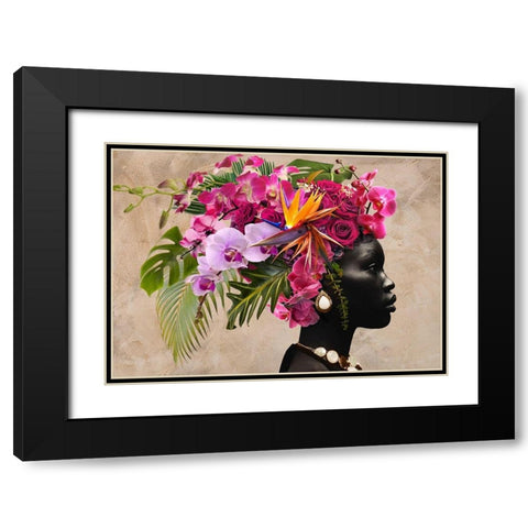 Earth Mother Black Modern Wood Framed Art Print with Double Matting by Lauren, Julian