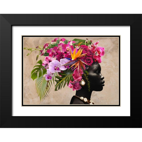 Earth Mother Black Modern Wood Framed Art Print with Double Matting by Lauren, Julian