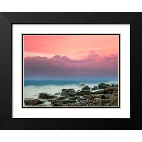 Pastel Morning Black Modern Wood Framed Art Print with Double Matting by Pangea Images