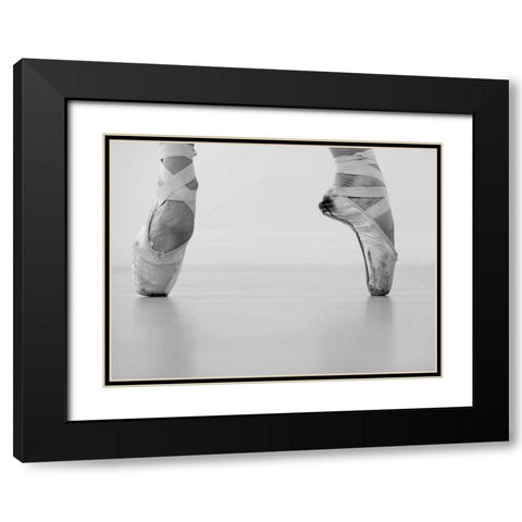 A female ballet dancer Black Modern Wood Framed Art Print with Double Matting by Tetra Studio