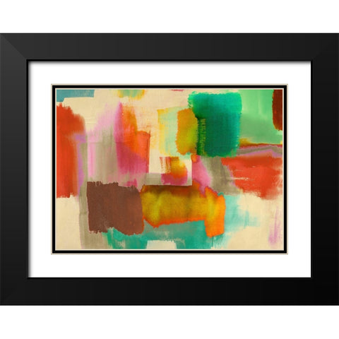 Colorful Sensations Black Modern Wood Framed Art Print with Double Matting by Rivieri, Asia