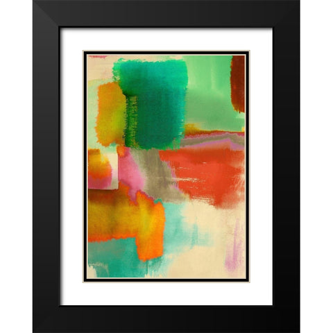 Colorful Sensation II Black Modern Wood Framed Art Print with Double Matting by Rivieri, Asia
