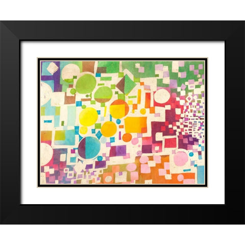 Multiculti Black Modern Wood Framed Art Print with Double Matting by Bacci, Leonardo