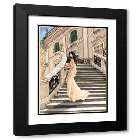 Grand Palais Black Modern Wood Framed Art Print with Double Matting by Benson, Pierre