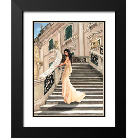 Grand Palais Black Modern Wood Framed Art Print with Double Matting by Benson, Pierre