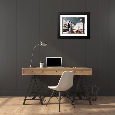 Love Journey Black Modern Wood Framed Art Print with Double Matting by Benson, Pierre