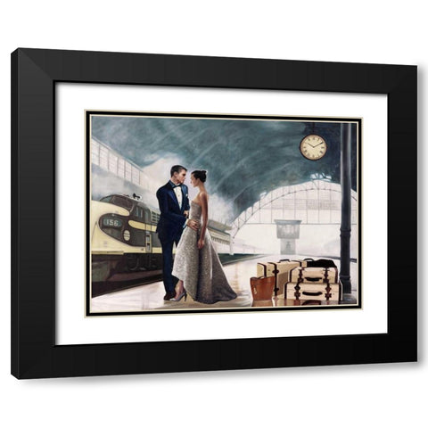Love Journey Black Modern Wood Framed Art Print with Double Matting by Benson, Pierre