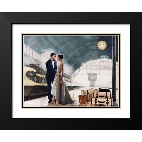 Love Journey Black Modern Wood Framed Art Print with Double Matting by Benson, Pierre