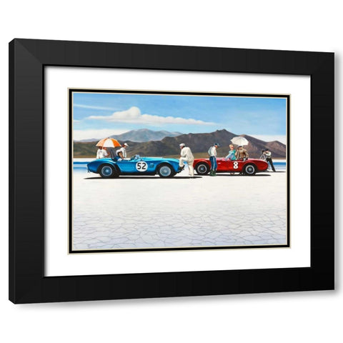 Bonneville Salt Plains - detail Black Modern Wood Framed Art Print with Double Matting by Benson, Pierre