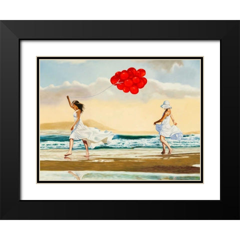 Collecting waves - detail Black Modern Wood Framed Art Print with Double Matting by Benson, Pierre