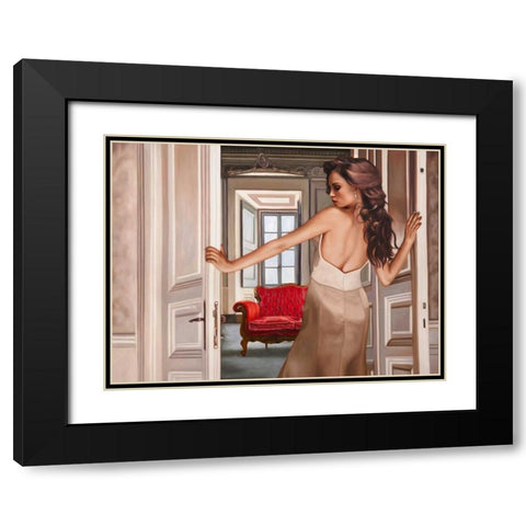 The room Black Modern Wood Framed Art Print with Double Matting by Benson, Pierre