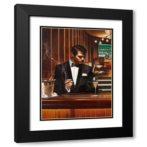 Night Out I Black Modern Wood Framed Art Print with Double Matting by Benson, Pierre