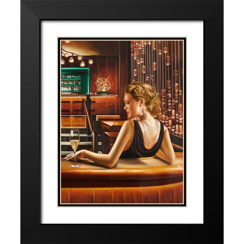 Night Out II Black Modern Wood Framed Art Print with Double Matting by Benson, Pierre