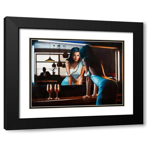 Stillness in Time Black Modern Wood Framed Art Print with Double Matting by Benson, Pierre