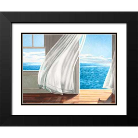 Ocean Escape (detail) Black Modern Wood Framed Art Print with Double Matting by Benson, Pierre