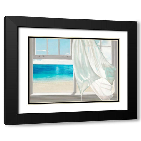 Emerald Seascape  (detail) Black Modern Wood Framed Art Print with Double Matting by Benson, Pierre