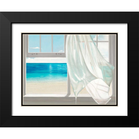 Emerald Seascape  (detail) Black Modern Wood Framed Art Print with Double Matting by Benson, Pierre