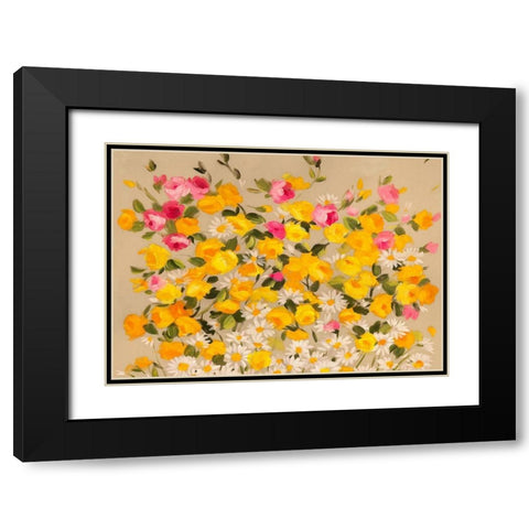 Festa dei Fiori I Black Modern Wood Framed Art Print with Double Matting by Borgese, Anna