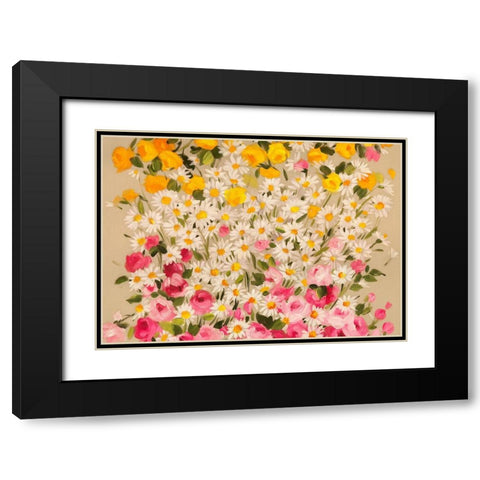 Festa dei Fiori II Black Modern Wood Framed Art Print with Double Matting by Borgese, Anna