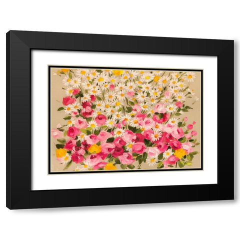 Festa dei Fiori III Black Modern Wood Framed Art Print with Double Matting by Borgese, Anna
