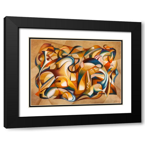 Open Your Mind Black Modern Wood Framed Art Print with Double Matting by Ceccarelli, Laura